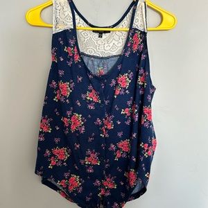 Floral crop top tank